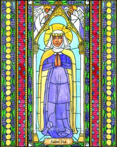 Jan 15 - St. Ita - artwork by Brenda Nippert.  Happy Feast Day St. Ita 
